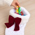 thumbnail image 6 of Mini Christmas Stocking Ornaments Small Velvet Christmas Socks with Bow Xmas Tree Hanging Decor for Holiday Party Home Fireplace Mantel Decoration, Set of 1 Miniature Stocking, 6.7 X 5.5 In, 6 of 8