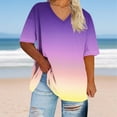 thumbnail image 2 of LIBRCLO Womens Plus Size Tops Oversized Crewneck Short Sleeved Solid Summer Base Shirt Sports Tshirt, 2 of 5