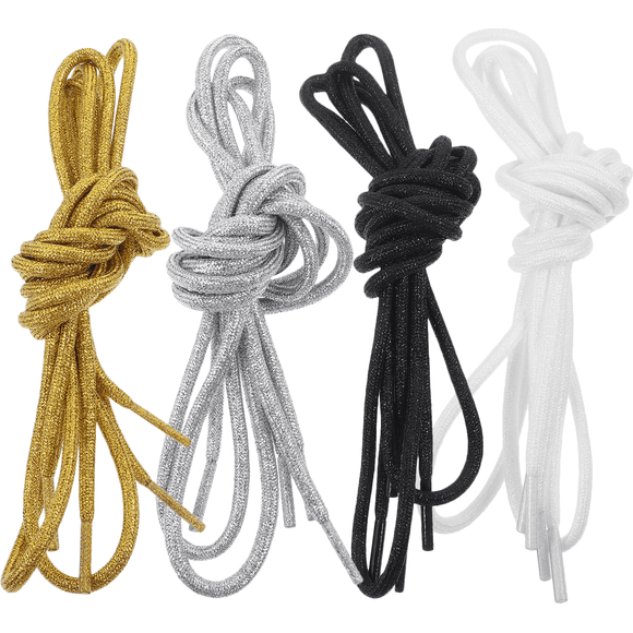 4 pares de cordones de metal, cuerdas decorativas para zapatos, cordones de repuesto, accesorios para zapatos