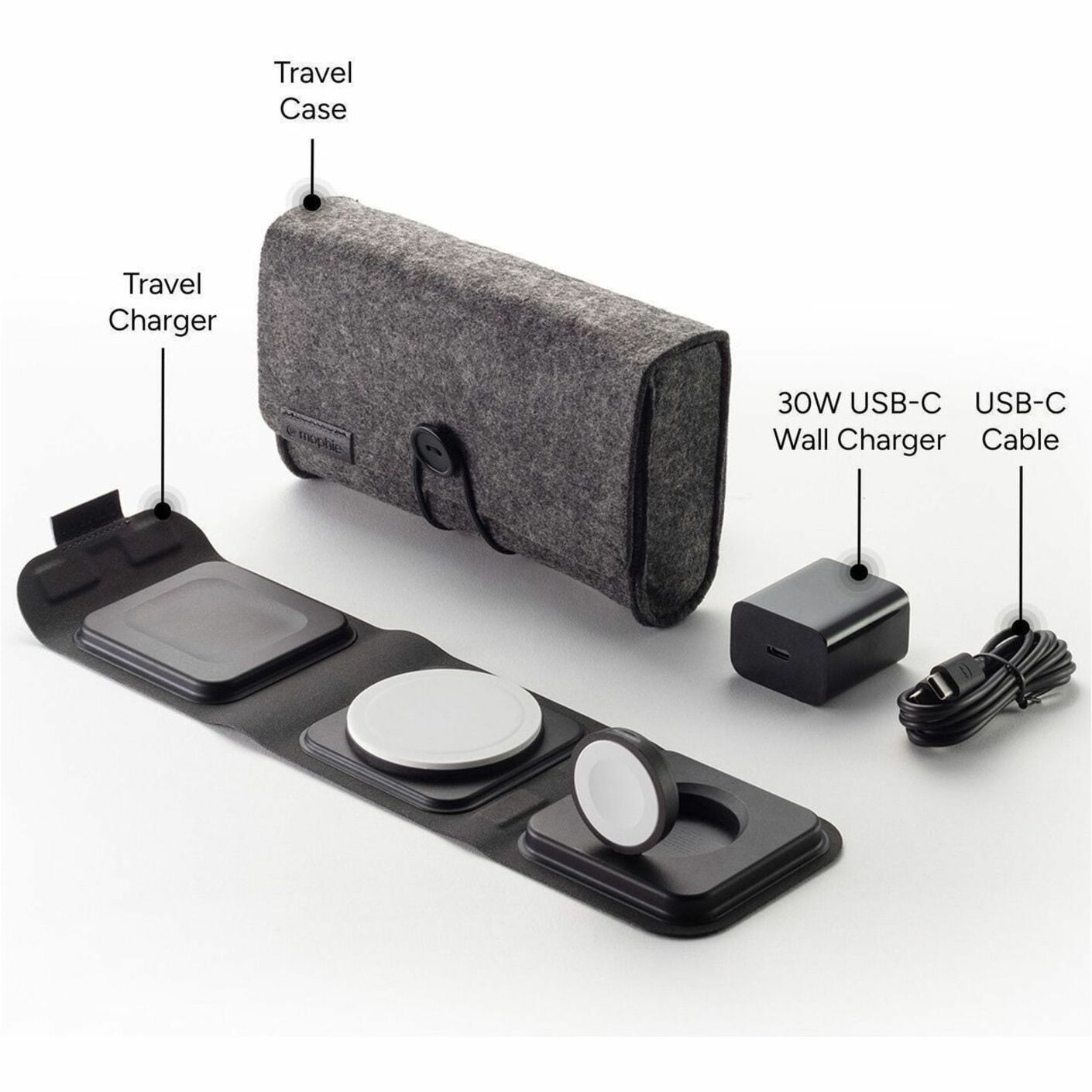 mophie 3-in-1 travel charger with MagSafe