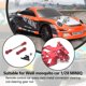 thumbnail image 3 of Bewildely 1 Juego de MINIQ coches de Control remoto varilla de engranaje de dirección resistente camión monstruo accesorios de coche vehículos Kits de construcción modelo Rojo, 3 of 5