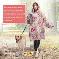 thumbnail image 4 of Wearable Oversized Blanket,Strawberry Princess Pattern Wearable Blanket Hoodie for Adults,Cozy Hooded Blankets with Super Pockets,Super Warm Fuzzy Pullover for Women & Men, 4 of 6
