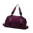 thumbnail image 4 of Bolsa de viaje elegante para artículos de aseo, bolsa de gimnasio para mujer, ideal para actividades al aire libre y fines de semana. Rojo púrpura, 4 of 7