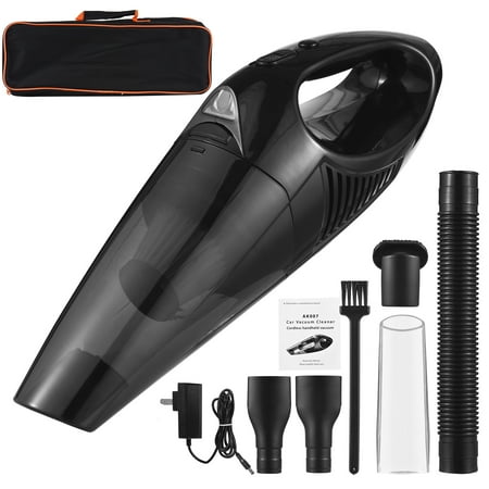 

OWSOO Portable Cordless Car Cleaner 8KPa Powerful Handheld Rechargeable Car with Long Short Brush Nozzles for and Dry Dirt Pet Hair Carpet Home