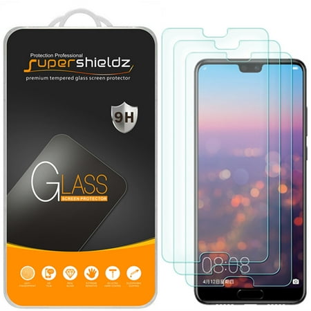 [3-Pack] Supershieldz for Huawei P20 Tempered Glass Screen Protector, Anti-Scratch, Anti-Fingerprint, Bubble Free