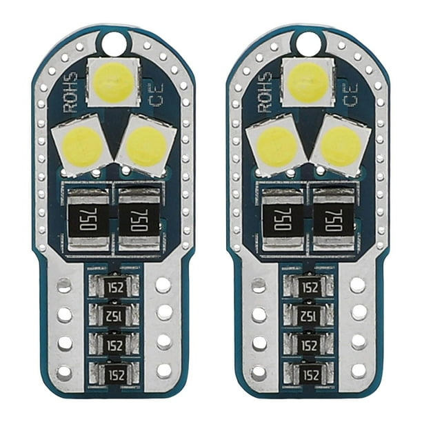 2 bombillas LED W5W T10 194 168 6SMD para coche, luces de matrícula, luces de señalización automáticas Luz roja