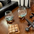 thumbnail image 5 of Things2Die4 Melted Glass On Burl Wood Decorative Bowls (Set of 2), 5 of 11
