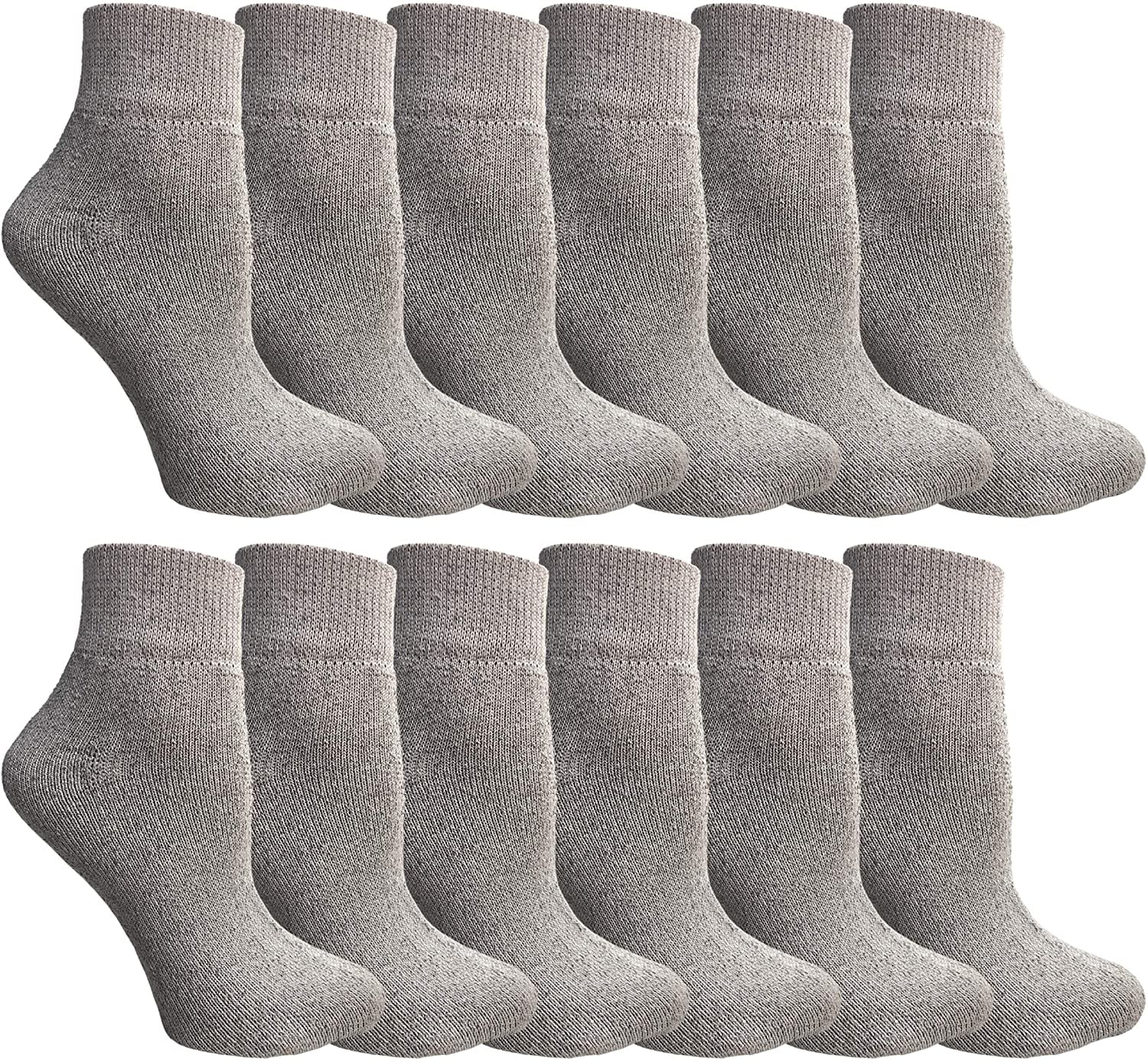 Yacht & Smith 6 Pairs of Womens Sports Ankle Socks, Wholesale Bulk Pack  Athletic Sock, (Gray, 9-11) - Walmart.com