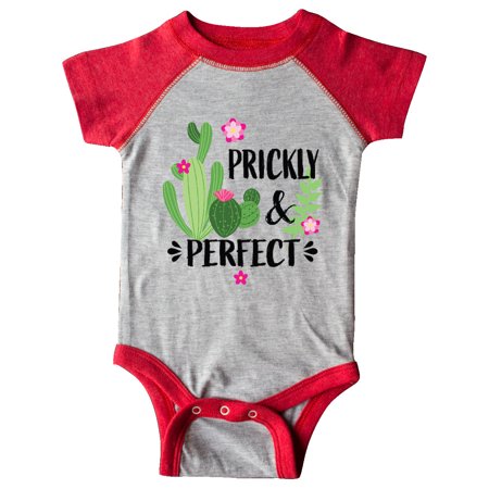 

Inktastic Cactus Prickly and Perfect with Pink Flowers Gift Baby Boy or Baby Girl Bodysuit
