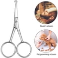 thumbnail image 2 of 3 Pairs Nose Hair Scissors Rounded Tip Scissors Facial Hair Scissors Stainless Steel Blunt Tip Scissor for Eyebrows, Nose, Moustache, Beard, Grooming, 2 of 6