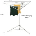 thumbnail image 3 of Portable Umbrella Clothesline, 64 Ft of Hanging Space, Pre-Strung with Stable Base, Lightweight, No-Rust Aluminum, Great for Indoors and Outdoors, Silver, 3 of 3