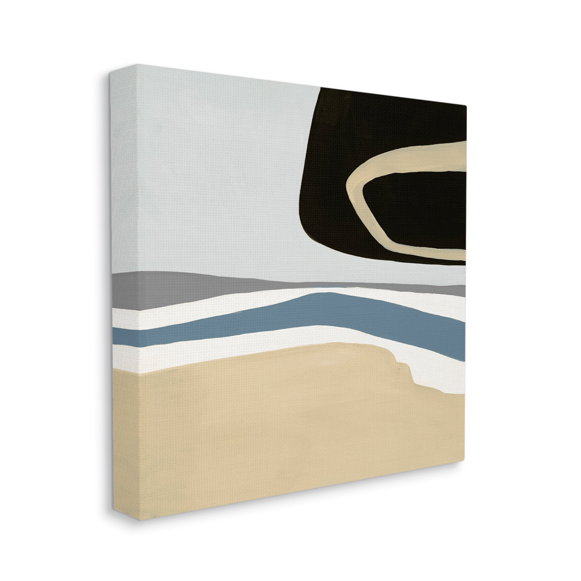 Stupell Industries Modern Asymmetrical Composition Abstract Painting Gallery Wrapped Canvas Print Wall Art, 17 x 17