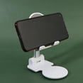 thumbnail image 4 of KAKOWELY 1PC Telescopic Mobile Phone Bracket Folding Desktop Phone Holder Creative Phone Tablet Stand Metal Desktop Phone Storage Rack for Phone Tablet Use (White),4.72X"X4.72"X2.95", 4 of 4