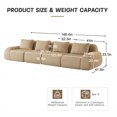 thumbnail image 3 of ZenNook 146" Modern Modular Sectional Sofa for Living Room, Oversized 4 Seater Boneless Couch with Deep Seat, Flannelette Fabric Cloud Couch Sectional, No Assembly Compressed Sofas para Sala, 3 of 8