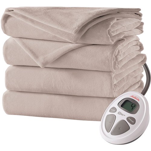 Sunbeam Heated Velvet Plush Electric Blanket