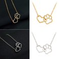 thumbnail image 3 of Maya's Grace Paw Print Heart Necklace for Dog and Cat Lovers- Gold, 3 of 5