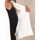 thumbnail image 5 of INSPIRAR CHIC Blazer Elegante para Mujeres, Chaqueta de Traje de Trabajo con Peplum, Sin Cuello, de Manga 3/4, Talla XL, Blanca, 5 of 6