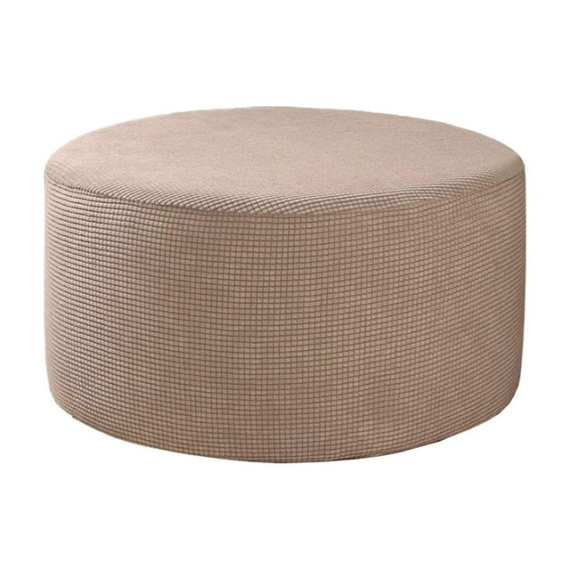 ZZHZGZ Canada Clearance Sale Thickened Simple Solid Color Round Low Stool Ottoman Cover Elastic Full Cover Sofa On Sofa Cover