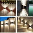 thumbnail image 2 of MERILER Solar Up and Down Light-Emitting Wall Lamp - Outdoor Watertight Garden LED Home Wall Washer Night Light (Set of 4), 2 of 7