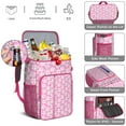 thumbnail image 5 of Travel Cooler Bag - Pink Baseballs Pattern Camping Beer Cooler Backpack with Bottle Opener- Waterproof Insulated Picnic Backpacks - Cooler Bag for Beach, 5 of 6