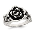 thumbnail image 1 of Sterling Silver Antiqued Rose Flower Ring, 1 of 4