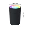 thumbnail image 3 of Colorful USB Ambient Light Humidifier with Mist Function, Compact Aromatherapy Diffuser for Office Bedroom Car Home Use, Whisper-Quiet Operation with Dynamic RGB Lighting and Easy Portable Design, 3 of 6