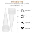 thumbnail image 3 of DEEPCRAFF 100pcs Caulking Tip Set Transparent Plastic Caulking Tools for Glue Application in DIY Projects, 3 of 7
