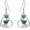 05-May-Emerald, variant on Pug Earrings with Heart Birthstone 925 Sterling Silver Dog Earrings Pug Jewelry Gifts for Women Lover