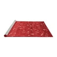 thumbnail image 2 of Ahgly Company Machine Washable Indoor Square Abstract Red Modern Area Rugs, 6' Square, 2 of 4