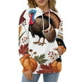 thumbnail image 4 of Autumn Happy Thanksgiving Turkey 3D Print Hoodie Men Women Autumn Thin Pullover Sweatshirt Vintage Streetwear Tops, 4 of 6