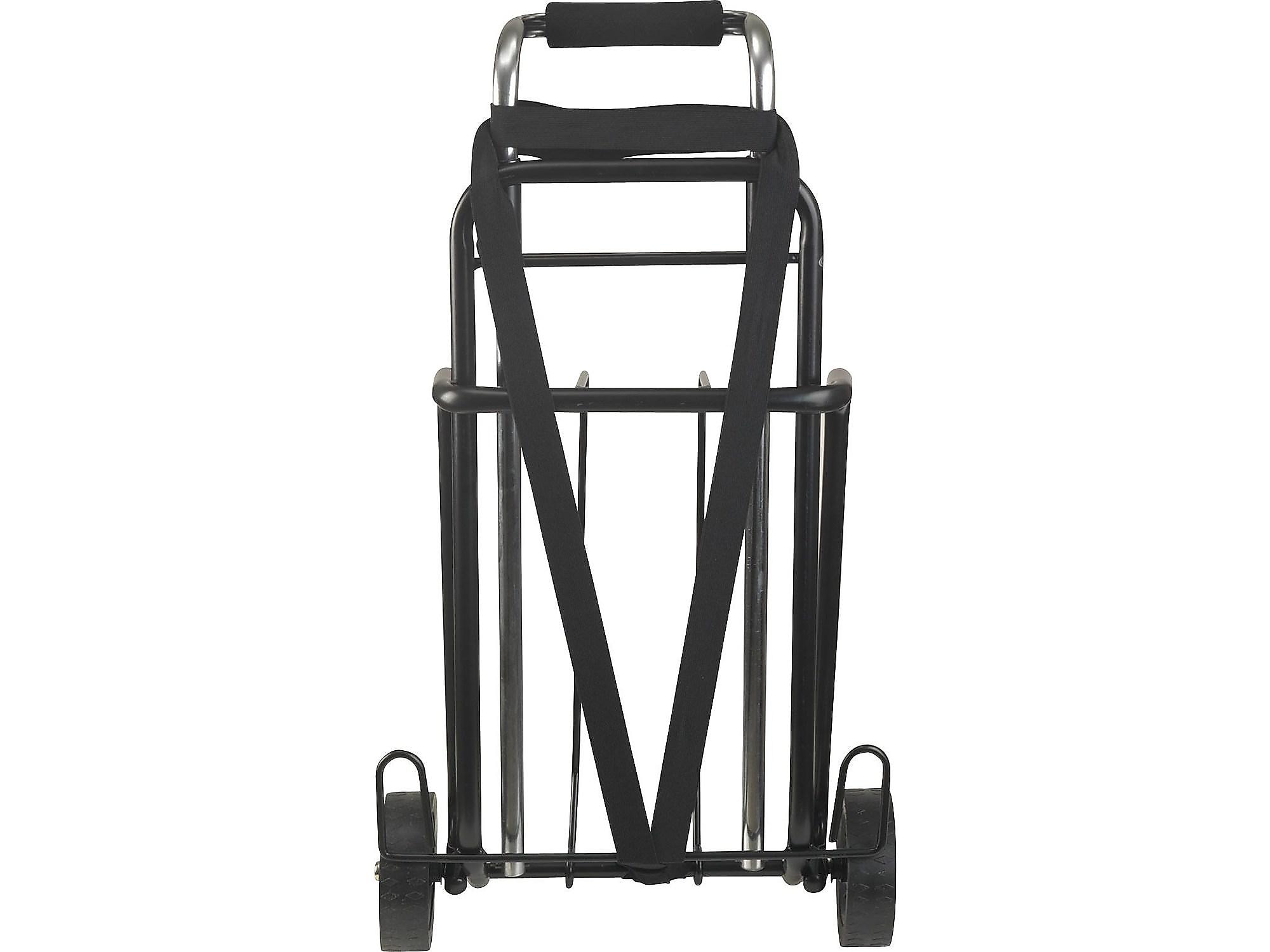 staples metal luggage cart black 108258