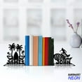 thumbnail image 2 of Handmadetneonsign Man Surfing Metal Bookends, Surfer Name Bookend Table Sign, Wave Surfing Bookshelf Home Decor 75939, 2 of 4