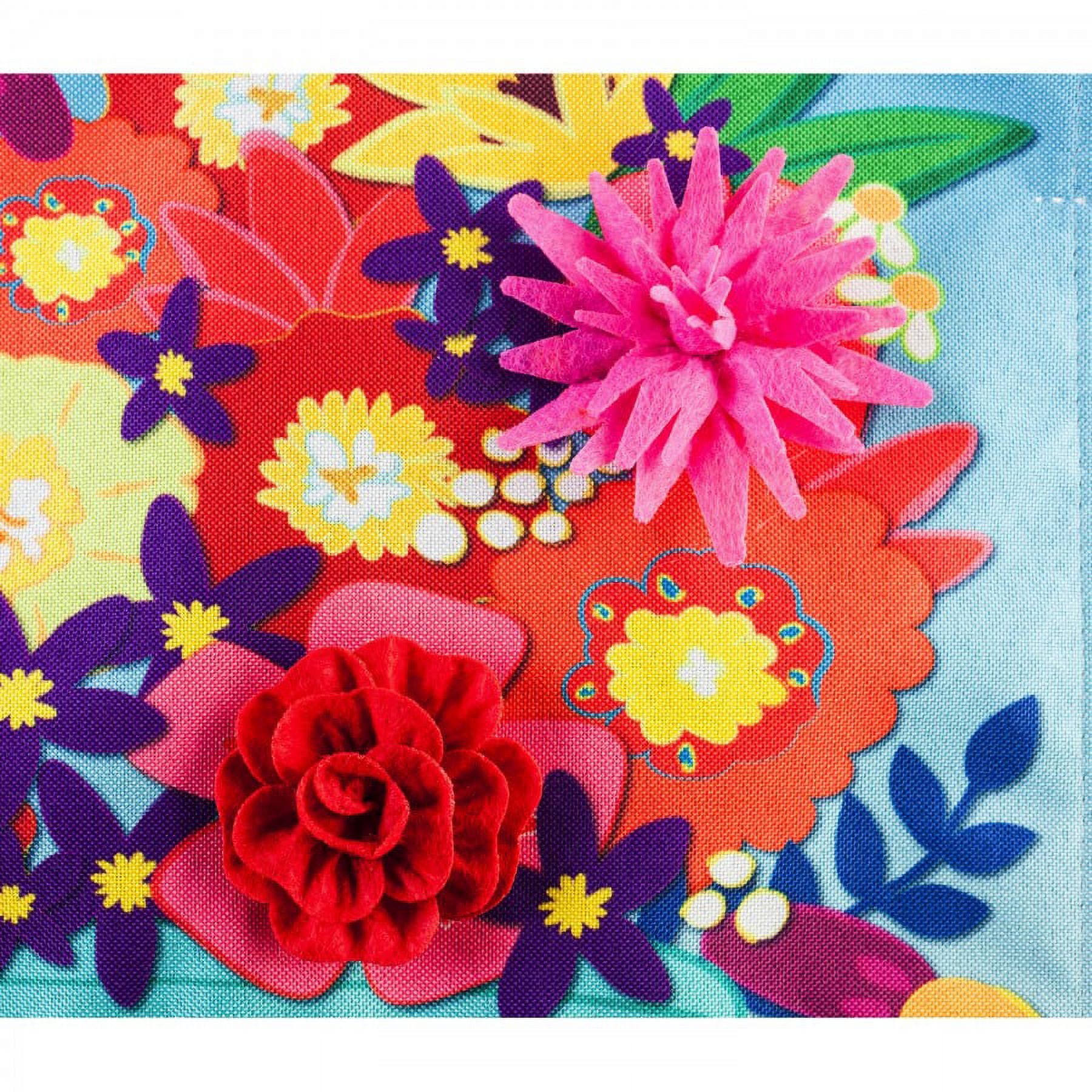 Evergreen Flower Truck Garden Linen Flag - Thumbnail 2