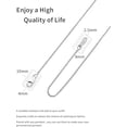 thumbnail image 4 of S.Leaf 925 Sterling Silver Necklace Extender Silver Necklace Extenders for Women Bracelet Extender Necklace Extender Chain Set for Women 2", 4", 6" Inches Hypoallergenic Silver, 4 of 6