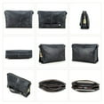 thumbnail image 3 of Contact's Code Lock Clutch Bag for Men Leather Anti Theft Clutch Wallet Travel Purse with Handle Phone Card Holder Large Business Handbag （Blue), 3 of 8