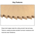 thumbnail image 4 of Unique Bargains 60mm Dia 16mm Arbor 1.5mm Thick 72 Tooth Titanium Coated Circular Saw Blade, 4 of 5