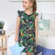 thumbnail image 4 of Fotbe Dinosaur Plays Soccer Vestido de Dormir para Niñas de 3 a 10 Años, Mangas Cortas, Estilo Princesa, Pijama Camisón con Mangas Voladas-Large, 4 of 6