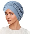 thumbnail image 1 of Milk Silk Hijab Headband Two Tone Solid Color Head Wrap with Design for Daily Wear and —Comfortable Hair Accessory, 1 of 3