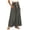 Gray, variant on Women's Cotton Linen Midi Skirt with Pockets Casual Flowy Swing Elastic High Waist A-Line Split Long Skirts,Pink,Women's S-XXL