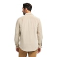 thumbnail image 2 of Camisa de franela para hombre Izod Stratton de manga larga con botones, color Crockery, talla pequeña, 2 of 4