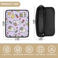thumbnail image 4 of Hair Tool Organizer Bag with Heat Resistant Mat Removable Travel Storage Case for Hot Air Brushes Curling Irons Lively Little White Rabbit, 4 of 8
