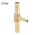thumbnail image 3 of Conector de reducción de manguera de latón de 10mm x 6mm x 10mm, en forma de T, conector de 3 vías, para aire, agua, combustible, gas, 2 piezas. 6mm x 4mm x 6mm, 3 of 3