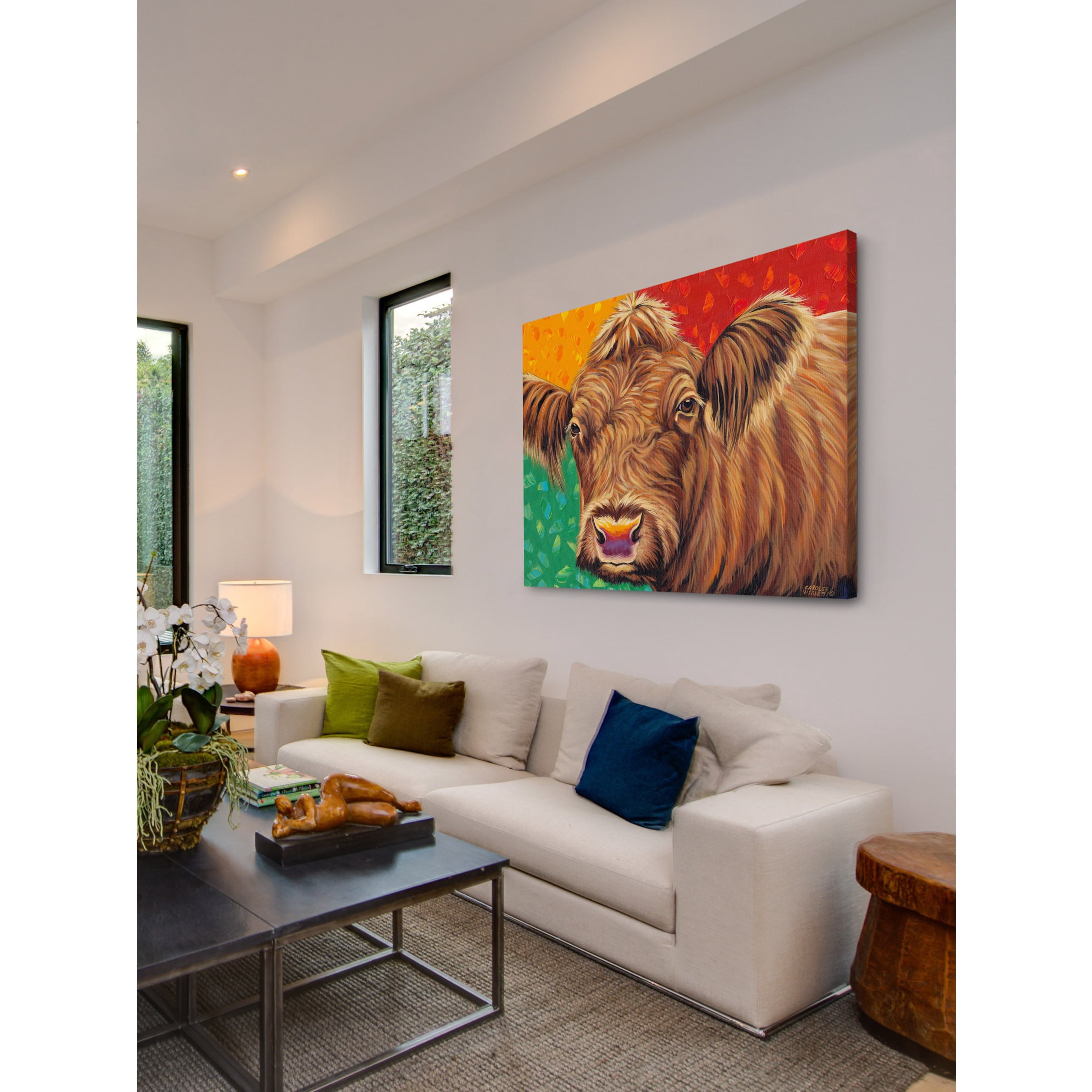 Marmont Hill "Country Cow II" Painting Print on Wrapped Canvas