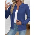 thumbnail image 2 of UZMOG Cardigan Sweaters for Women, Lightweight Trendy Long Sleeve Lapel Collar Button Down Sweater Cardigans, 2 of 7