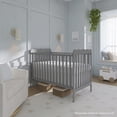 thumbnail image 3 of Dream On Me Carson Classic 3-in-1 Portable Crib in Steel Grey, Removable Wheels, Converts from Baby Crib to Toddler Bed, Day Bed and Kids Sofa, Three Adjustable Mattress Height Positions, 3 of 10