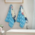 thumbnail image 3 of Nautical Anchor Shell Hand Towels 2 PCS, Summer Element Kitchen Towel Ultra Soft and Highly Absorbent,Decorative Fingertip Face Towel for Bathroom Hotel, 28.3"x14.4", 3 of 4