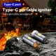 thumbnail image 4 of Encendedor USB-C, Encendedor Eléctrico Sin Llama Resistente Al Viento, Encendedor De Arco Reutilizable, Carga USB Tipo C, Encendedor Electrónico Portátil Para Uso En Exteriores, 4 of 7