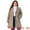 Light Brown, variant on Women's Plus Size Elegant Notched Lapel Trench Coat 1X Grey