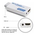 thumbnail image 4 of Adaptador Convertidor Full Hd 1080P Para Nintendo Pc Hdtv Monitor Display Para Wii A Adaptador Compatible Con Hdmi Con Audio De 3,5 Mm Vogacara EL012368-00, 4 of 6