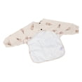 thumbnail image 2 of Waterproof Sleeved Bib Mess Proof Full Long Sleeve Soft PU for 6‑12 Months Toddler Baby Fruit Printing S Grey Pear, 2 of 4
